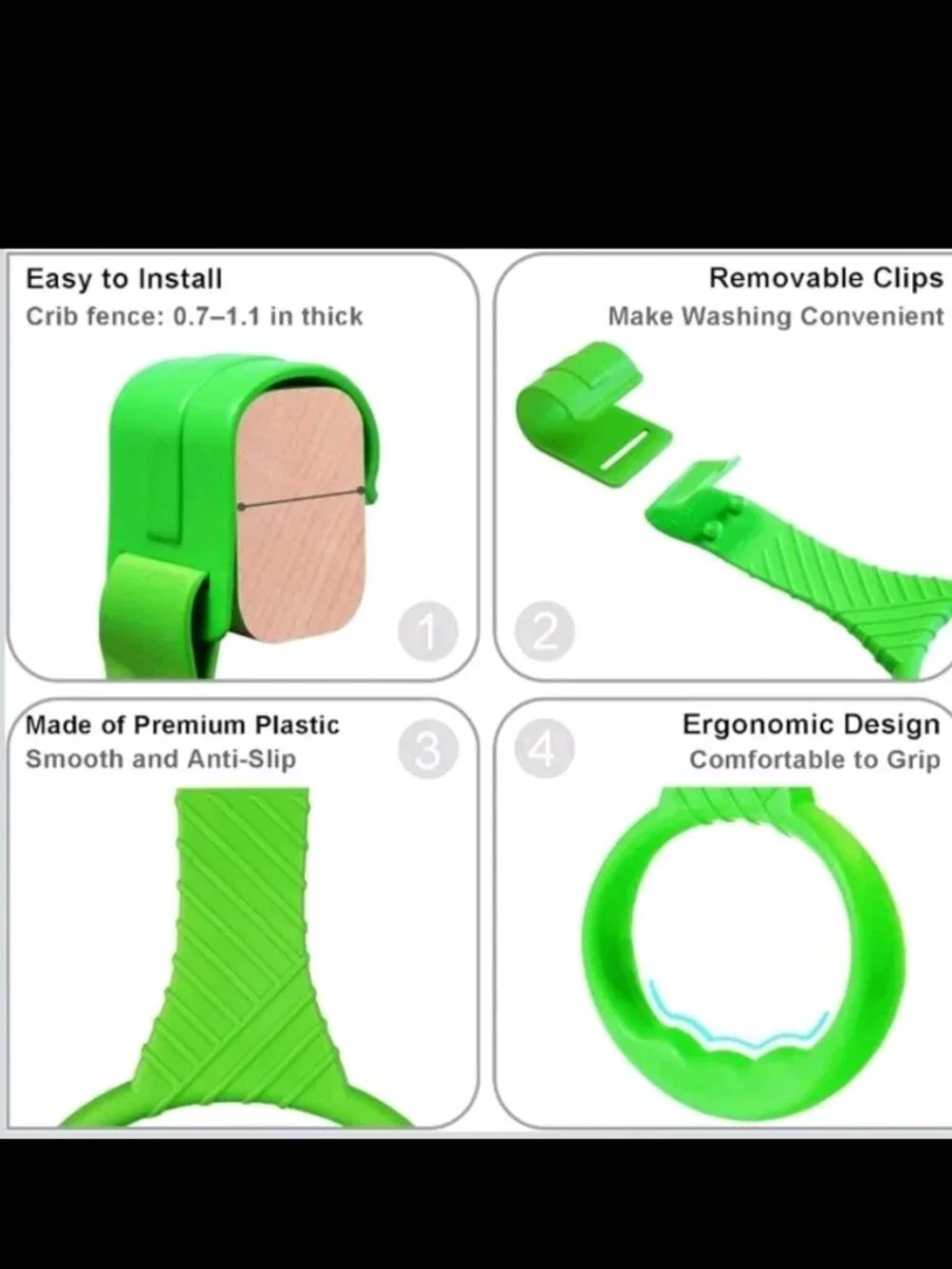 NWT 2 Baby Pull Up Rings Pull To Stand  Developmental Tools For Crib & Playpen